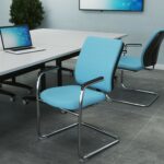 DAMS Senza visitors chair with chrome cantilever frame - made to order-28306