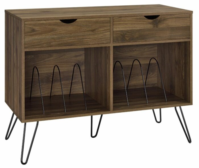 Novogratz Concord Turntable Stand with Drawers-0