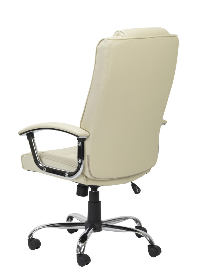 Dorel Alphason Houston Leather High Back Executive Chair - Cream-30358
