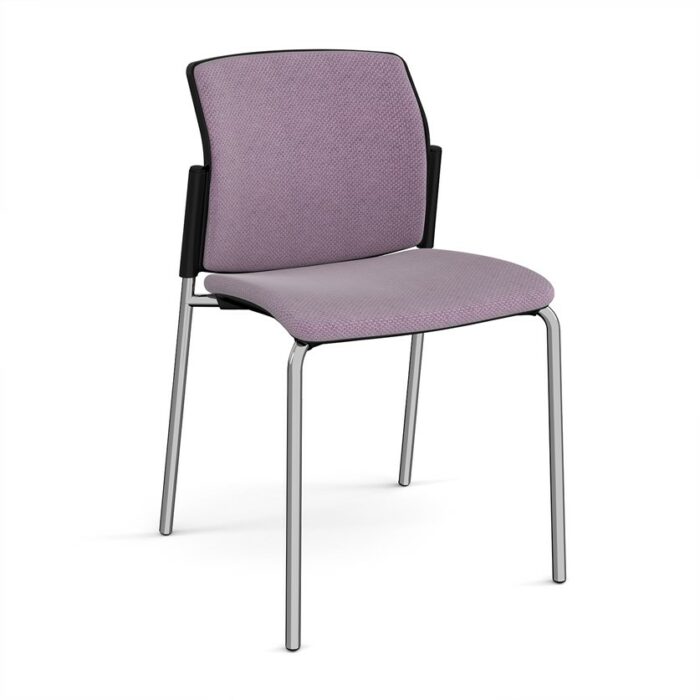 DAMS Santana 4 leg stacking chair with fabric seat and back and no arms - made to order-29148