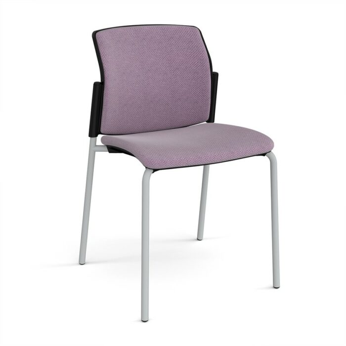 DAMS Santana 4 leg stacking chair with fabric seat and back and no arms - made to order-29150