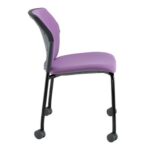DAMS Santana 4 leg mobile chair with fabric seat and back with castors and no arms - made to order-29169