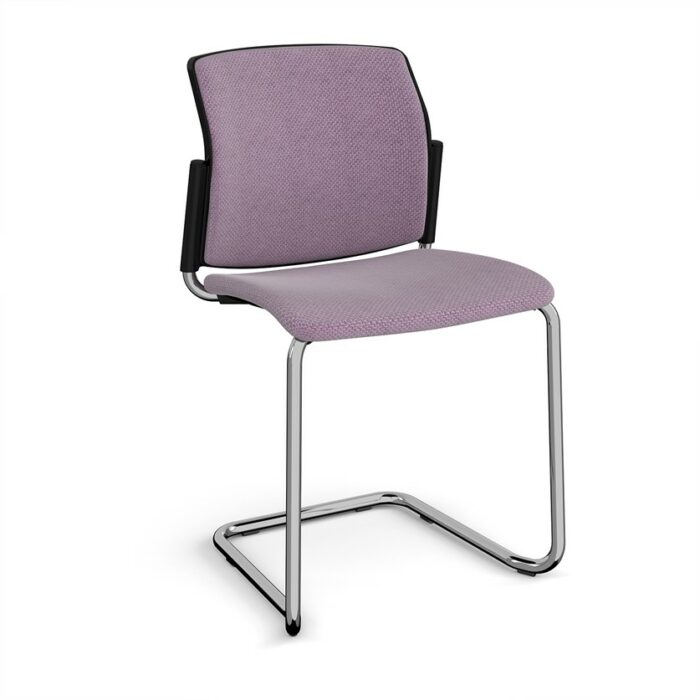 DAMS Santana cantilever chair with fabric seat, back and no arms - made to order-29199