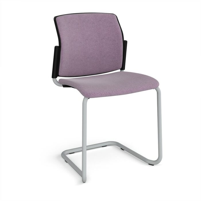 DAMS Santana cantilever chair with fabric seat, back and no arms - made to order-29194