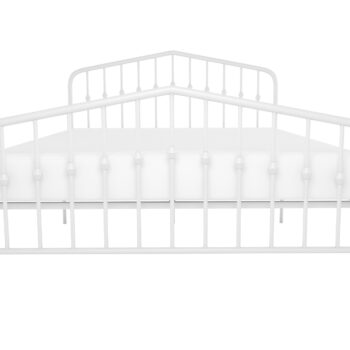 Dorel Novogratz Bushwick Metal Bed - King - White-0