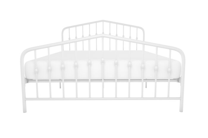 Dorel Novogratz Bushwick Metal Bed - King - White-0