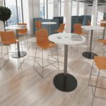 DAMS Harmony multi-purpose stool with seat pad and chrome sled frame -28019