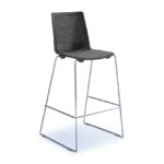 DAMS Harmony multi-purpose stool with seat pad and chrome sled frame -0