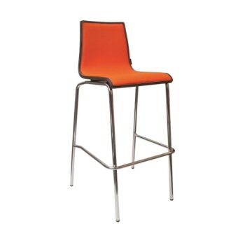 DAMS Fundamental dining stool fully upholstered with chrome frame - made to order-0