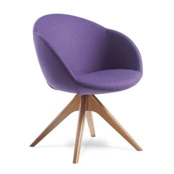 DAMS Joss single seater lounge chair with pyramid oak legs-0