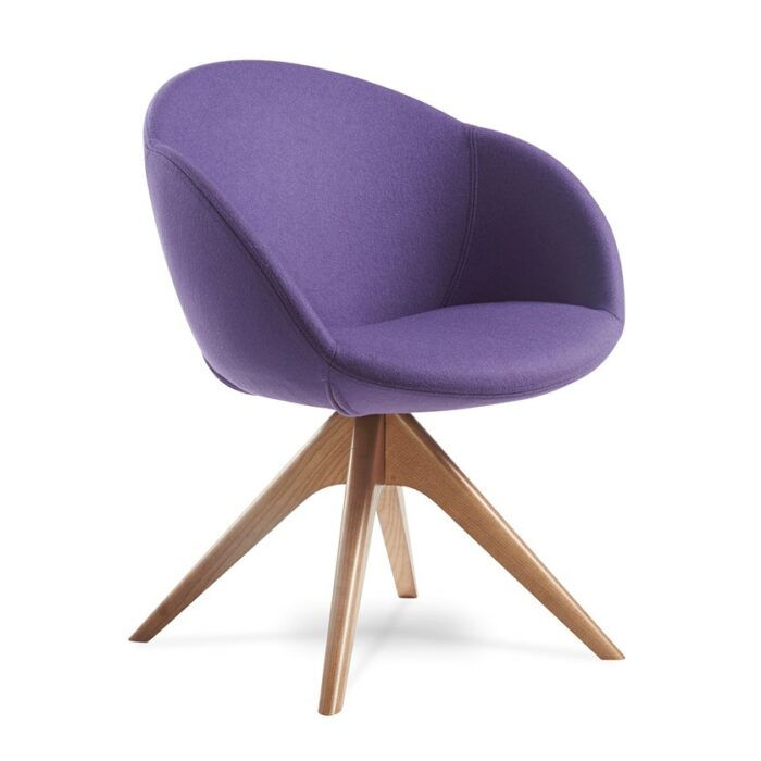 DAMS Joss single seater lounge chair with pyramid oak legs-0