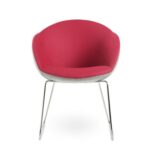 DAMS Joss single seater lounge chair with chrome sleigh base-30667