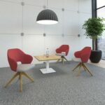 DAMS Jude single seater lounge chair with pyramid oak legs-30545