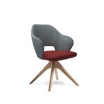 DAMS Jude single seater lounge chair with pyramid oak legs-30547