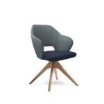DAMS Jude single seater lounge chair with pyramid oak legs-30546