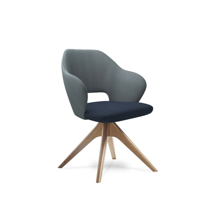 DAMS Jude single seater lounge chair with pyramid oak legs-30546