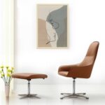 DAMS Juna fully upholstered medium back lounge chair with 4 star aluminium swivel base with auto return - made to order-30112