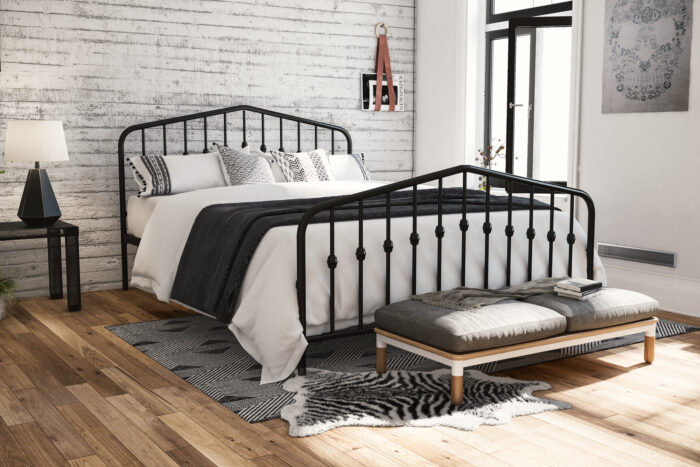 Dorel Novogratz Bushwick Metal Bed - Double - Black-31736