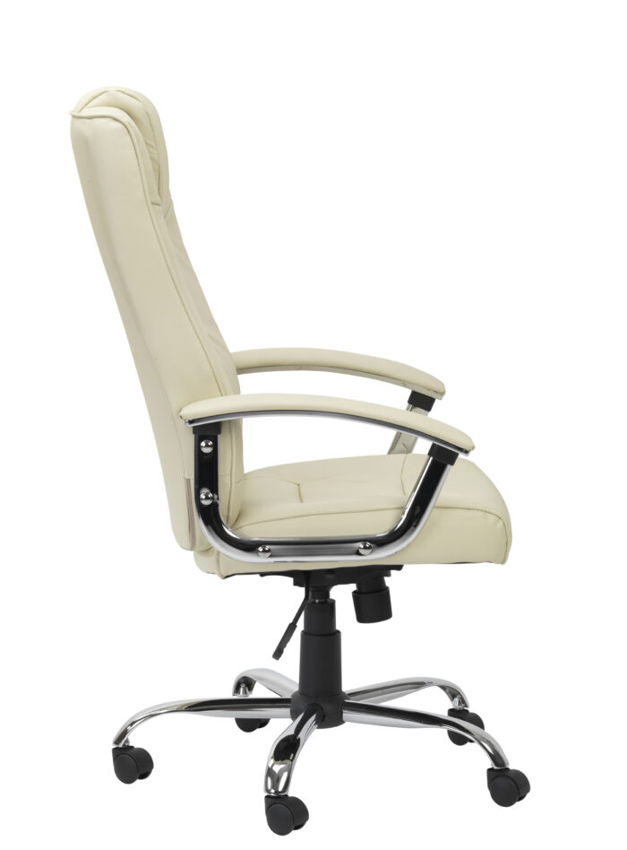 Dorel Alphason Houston Leather High Back Executive Chair - Cream-30357