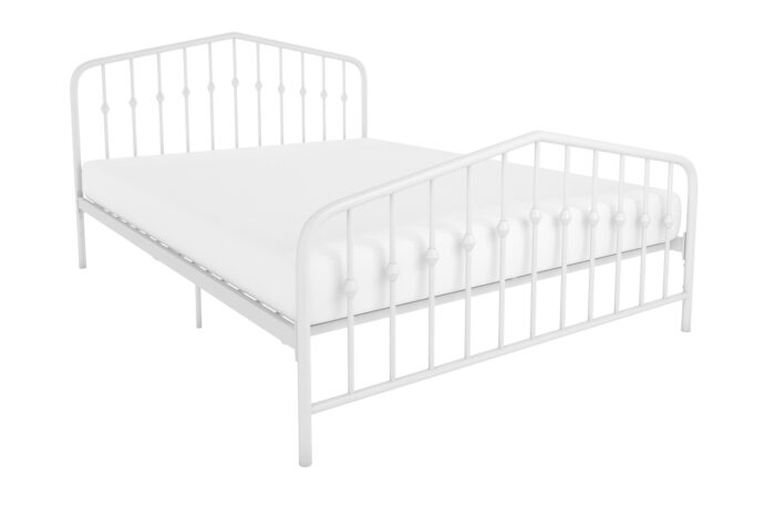 Dorel Novogratz Bushwick Metal Bed - Double - White-0