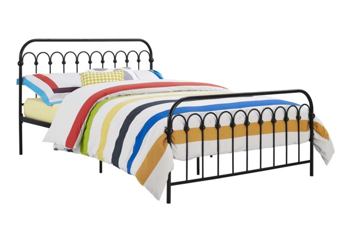 Dorel Novogratz Bright Pop Metal Bed - Double - Black-0