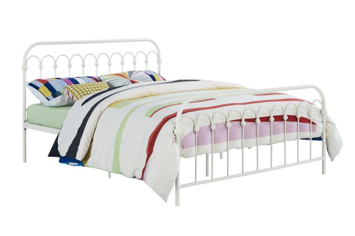 Dorel Novogratz Bright Pop Metal Bed - Double - White-0
