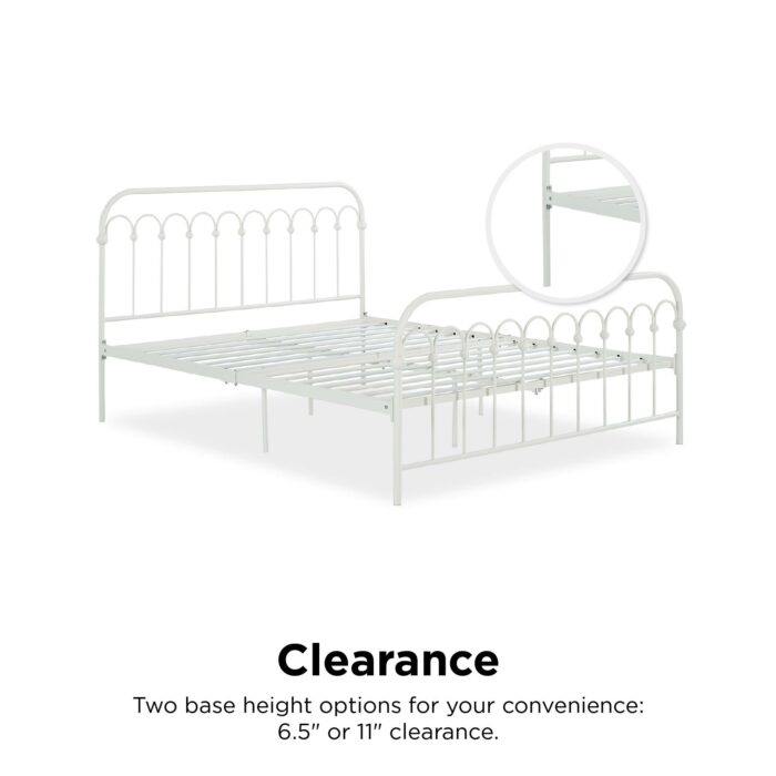 Dorel Novogratz Bright Pop Metal Bed - Double - White-31721