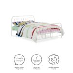 Dorel Novogratz Bright Pop Metal Bed - Double - White-31720