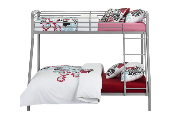 Dorel Bunk Bed Single over Double - Silver Grey-31544