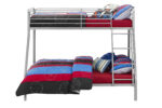 Dorel Bunk Bed Single over Double - Silver Grey-31545