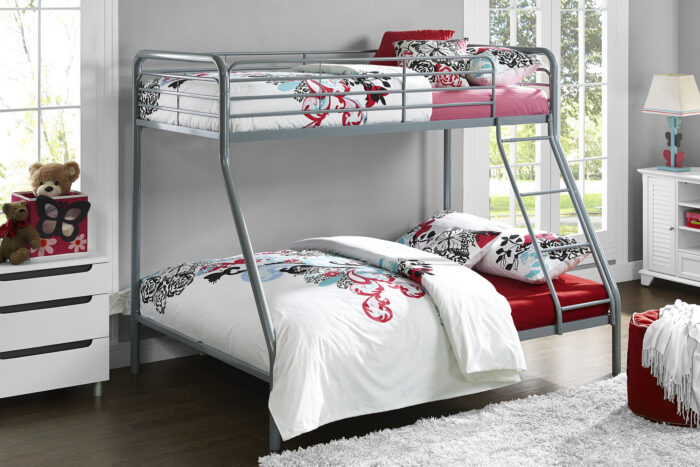 Dorel Bunk Bed Single over Double - Silver Grey-31547