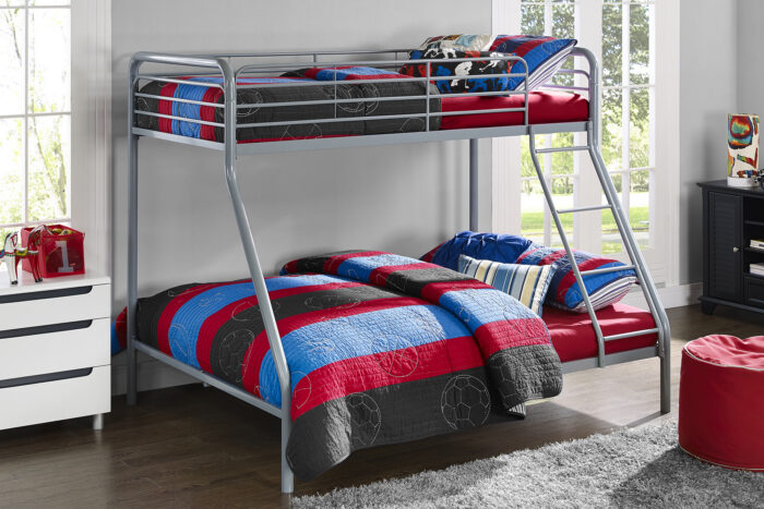 Dorel Bunk Bed Single over Double - Silver Grey-31548