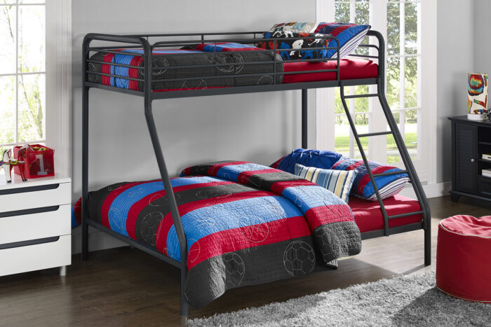 Dorel Bunk Bed Single over Double - Black-31535