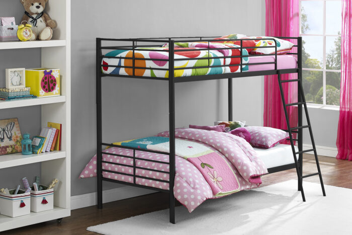 Dorel Bunk Bed Convertible - Single over Single - Black -31473