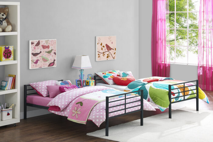 Dorel Bunk Bed Convertible - Single over Single - Black -31474