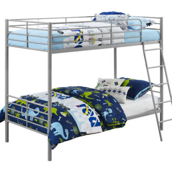 Dorel Bunk Bed Convertible - Single over Single - Silver Grey-0