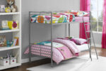 Dorel Bunk Bed Convertible - Single over Single - Silver Grey-31483