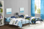 Dorel Bunk Bed Convertible - Single over Single - Silver Grey-31484