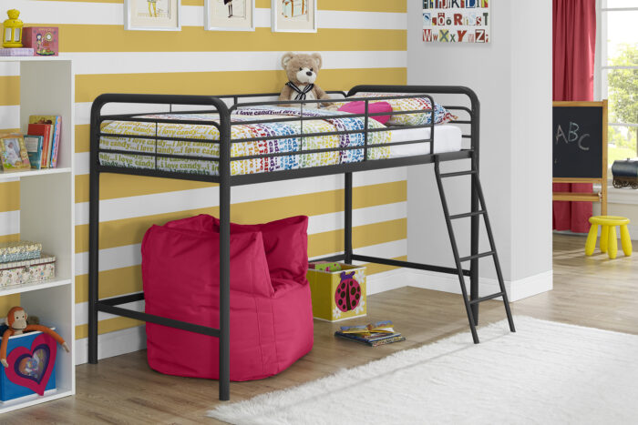 Dorel Bunk Bed Single Midsleeper - Black-31502