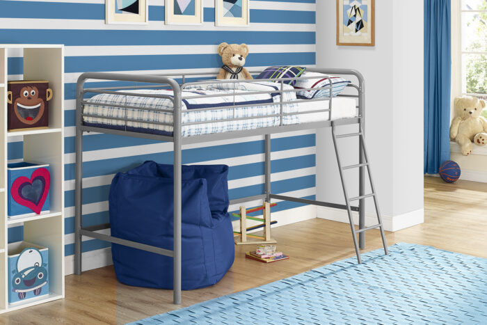 Dorel Bunk Bed Single Midsleeper - Silver Grey-31516