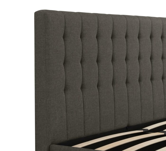Dorel Emily Upholstered Linen Bed - Double - Grey-30702