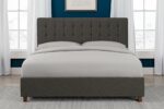 Dorel Emily Upholstered Linen Bed - King - Grey-30770