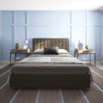 Dorel Emily Upholstered Linen Bed - King - Grey-30777