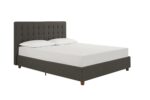 Dorel Emily Upholstered Linen Bed - King - Grey-30758