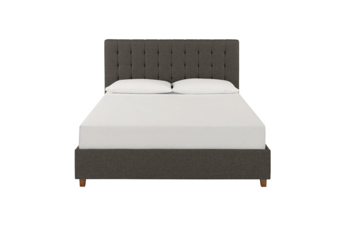 Dorel Emily Upholstered Linen Bed - King - Grey-30756