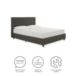 Dorel Emily Upholstered Linen Bed - King - Grey-30765