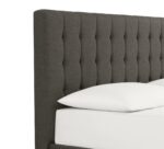 Dorel Emily Upholstered Linen Bed - King - Grey-30778