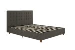 Dorel Emily Upholstered Linen Bed - King - Grey-0