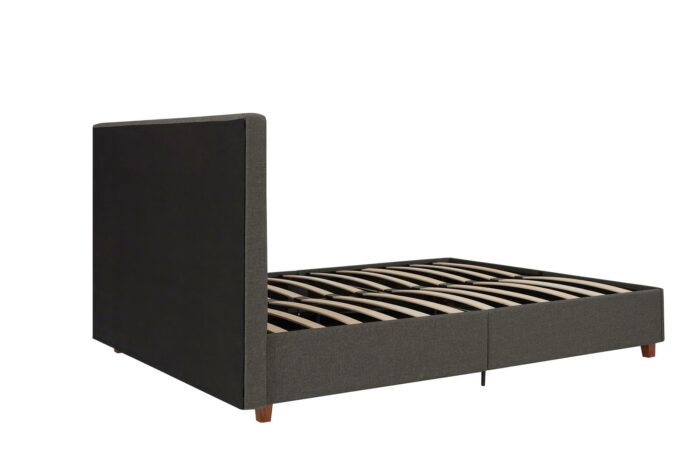 Dorel Emily Upholstered Linen Bed - King - Grey-30760
