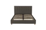 Dorel Emily Upholstered Linen Bed - King - Grey-30763
